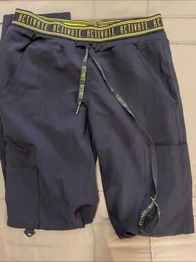Navy Med Couture Scrubs Straight Leg Bottoms